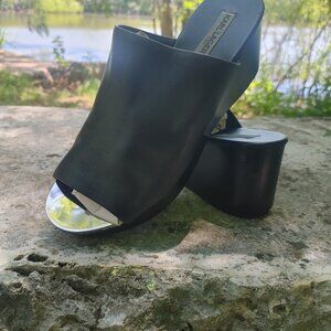 Karl Lagerfeld Silver Toe Platform Sandals